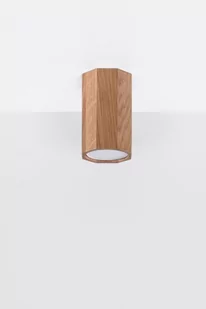 Sollux Lighting Plafon ZEKE 10 dąb PEACH PUFF - Oprawy, klosze i abażury - miniaturka - grafika 1