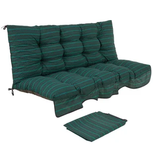 Komplet poduszek do huśtawki Casablanca 150x100x10 cm zielone Dajar - Poduszki ogrodowe - miniaturka - grafika 1