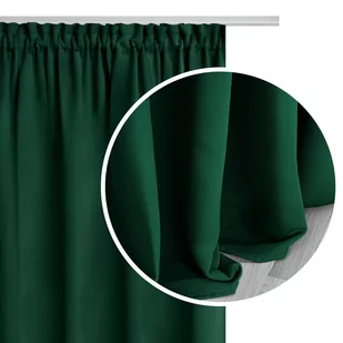 Zasłona gotowa zaciemniająca na taśmie Hold 140x270 (zieleń butelkowa) - Zasłony - miniaturka - grafika 1