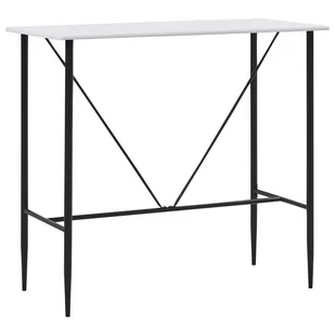 vidaXL Stolik barowy, biały, 120 x 60 x 110 cm, MDF - Ławy i stoliki kawowe - miniaturka - grafika 1