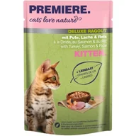 Mokra karma dla kotów - PREMIERE cats love nature Deluxe Ragout Kitten z kurczakiem, łososiem i ryżem 48x100 g - miniaturka - grafika 1