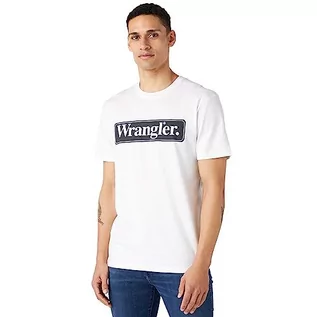 Koszulki męskie - Wrangler T-shirt męski, biały, XL - grafika 1