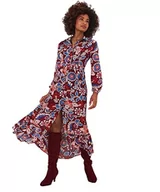 Sukienki - Joe Browns Damska pogrubiona sukienka maxi z kwiatowym nadrukiem, wiązana w talii, wielokolorowa, 18, multi, 44 - miniaturka - grafika 1