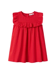 NAME IT Sukienka letnia Falinnen 13240518 Czerwony Regular Fit - Sukienki i spódniczki dla dziewczynek - miniaturka - grafika 1