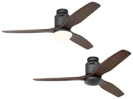 Wentylatory sufitowe - Energooszczędny wentylator sufitowy Aerodynamix Eco 132 cm szary bazalt/orzech włoski - miniaturka - grafika 1