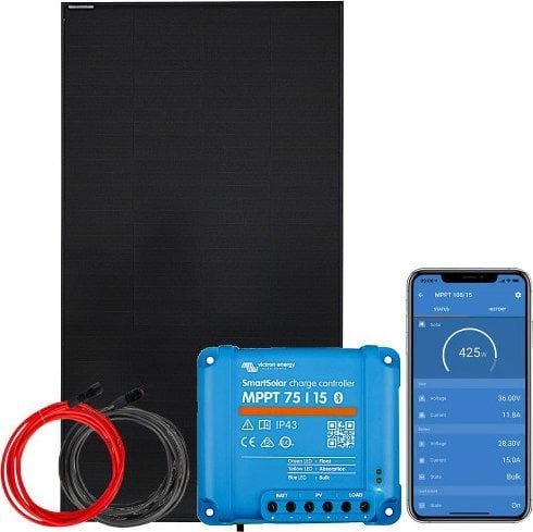 Ładowarka solarna SolarFam Zestaw solarny 180W 12V Victron MPPT 20A BT