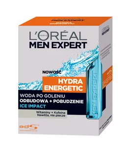 Loreal Paris Paris Men Expert Hydra Energetic Woda po goleniu Ice Impact 100 ml - Kosmetyki do pielęgnacji twarzy męskie - miniaturka - grafika 1