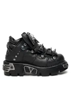 Glany damskie - NEW ROCK Glany M-110-S1 Czarny - miniaturka - grafika 1