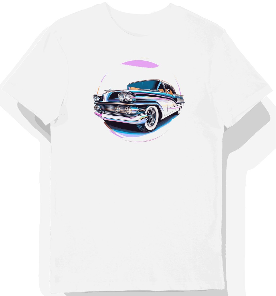 Koszulka męska biała z klasycznym Pontiac Bonneville XL