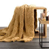 Koce - Koc D91 Caro 150x200 cm miodowy - miniaturka - grafika 1