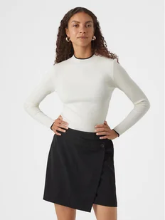 Vero Moda Sweter Flouncy 10299604 Écru Slim Fit - Swetry damskie - miniaturka - grafika 1