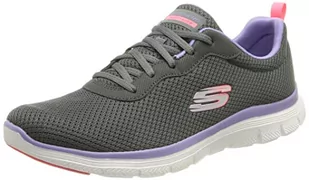 Skechers Damskie sneakersy Flex Appeal 4.0 Brilliant View, Wykończenie lawendowe z siatki węglowej, 37.5 EU - Sneakersy damskie - miniaturka - grafika 1