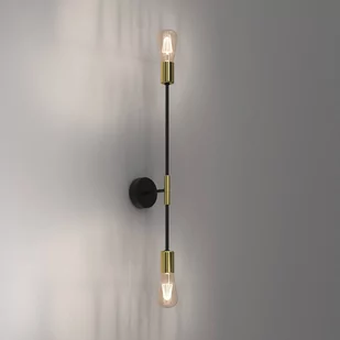 Luminex Flame 3905 lampa wisząca zwis 2x60W E27 czarna/złota - Lampy sufitowe - miniaturka - grafika 2