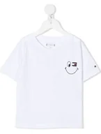 Bluzki damskie - BLUZKA KRÓTKI RĘKAW TOMMY HILFIGER KG0KG06340 r110 - miniaturka - grafika 1