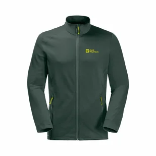 Męska kurtka polarowa Jack Wolfskin KOLBENBERG FZ M black olive / firefly - L - Kurtki męskie - miniaturka - grafika 1