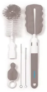 Babyono Zestaw Szczotek Do Mycia Butelek I Smoczków Wymienny Szary - Akcesoria do karmienia - miniaturka - grafika 1
