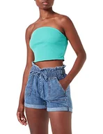 Koszulki i topy damskie - ONLY Women's ONLNESSA S/L Bandeau JRS Top, Marine Green, S - miniaturka - grafika 1