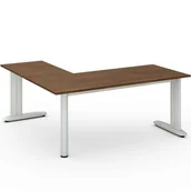 Biurka - B2B Partner Biurko Flexible L 1800 x 1800 mm, orzech 468115 - miniaturka - grafika 1