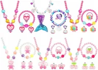 Biżuteria dla dzieci - ZESTAW 6x BIŻUTERIA KSIĘŻNICZKA NASZYJNIKI BRANSOLETKI WIELOKOLOROWE OWOCE - miniaturka - grafika 1