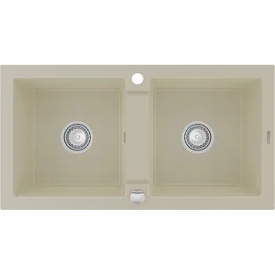 Mexen Mario zlewozmywak granitowy 2-komorowy 820 x 436 mm, beżowy - 6504822000-69 - Zlewozmywaki - miniaturka - grafika 1
