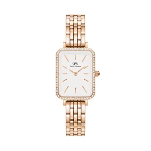 Zegarek Zegarek Daniel Wellington Quadro DW00100672 Różowe złoto - Zegarki damskie - miniaturka - grafika 1