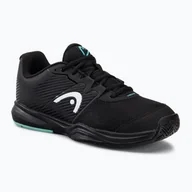 Buty sportowe męskie - Buty do tenisa męskie HEAD Revolt Court black/teal - miniaturka - grafika 1