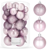 Bombki - Bombki choinkowe 30 szt. ozdoby świąteczne fioletowy CA0174 - miniaturka - grafika 1