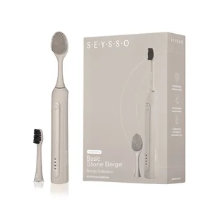 SEYSSO Color Basic Stone Beige Beauty Collection Szczoteczka soniczna z końcówką do mycia twarzy - Szczoteczki elektryczne - miniaturka - grafika 1