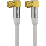 Kable - Goobay Kabel antenowy satelitarny biały (135 dB typ), 4X ekranowany pozłacany, wtyczka F 90° > gniazdo F 90° 1,0 m biały (PC-186-VDE-10M) - miniaturka - grafika 1