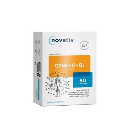 MEDICINAE Novativ Cynk+C+D3 immuno, kaps., 60 szt