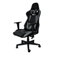 Fotele gamingowe - Fotel Dla Gracza Młodzieżowy Gamingowy Szaro-Czarny Ergonomiczny Z Regulacją Obrotowy - miniaturka - grafika 1