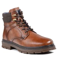 Botki męskie - Buty męskie zimowe Wrangler Morgan ocieplane za kostkę wysokie brązowe-41 - miniaturka - grafika 1