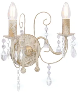 Biały podwójny kinkiet świecznikowy - 2X EX179 F1-G95 - Lampy ścienne Biały podwójny kinkiet świecznikowy - 2X EX179 F1-G95 - Lampy ścienne - miniaturka - grafika 1