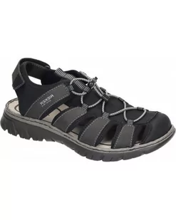 SANDAŁY RIEKER - 620011-01 BLACK - Rieker - Sandały męskie - miniaturka - grafika 1
