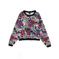 Bluzy damskie - Fika - Kolorowa wzorzysta bluza - miniaturka - grafika 1