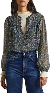 Bluzki damskie - Pepe Jeans Bluzka damska Iseo, Wielobarwny (Multi), L - miniaturka - grafika 1