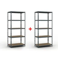 Regały biurowe - B2B Partner Regał półkowy 2000 x 900 x 500 mm, nośność 175 kg 1+1 GRATIS 540047 - miniaturka - grafika 1