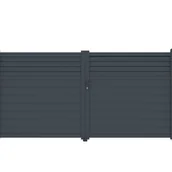 Bramy garażowe - Aluminiowa brama skrzydłowa 3,5 m CASANOOV CARPATIA 350B180 - miniaturka - grafika 1