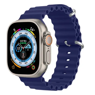 Pasek do Apple Watch 45mm / 44mm / 42mm Silikon Regulowany Dux Ducis Niebieski - Akcesoria do smartwatchy - miniaturka - grafika 1