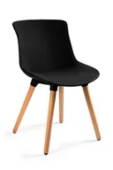 Krzesła - UniqueMeble Krzesło do jadalni, salonu, easy mr, kolor czarny - miniaturka - grafika 1