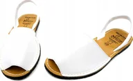 Sandały damskie - Avarca Sandały Damskie Białe Skórzane 36 Żio - miniaturka - grafika 1