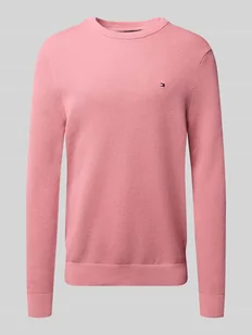 Sweter z dzianiny o kroju regular fit z czystej bawełny - Swetry męskie - miniaturka - grafika 1