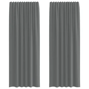 vidaXL Zasłony woalowe z pętelkami 2 szt. Ciemnoszary 140x260 cm - Zasłony vidaXL Zasłony woalowe z pętelkami 2 szt. Ciemnoszary 140x260 cm - Zasłony - miniaturka - grafika 1