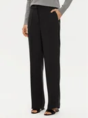 Spodnie damskie - Tommy Hilfiger Spodnie materiałowe WW0WW45445 Czarny Regular Fit - miniaturka - grafika 1