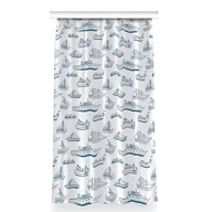 Zasłony - Gotowa zasłona na taśmę 150x280 Niebieskie statki, Fabricsy - miniaturka - grafika 1