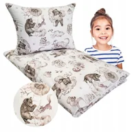 Pościel dla dzieci - Pościel Dziecięca 100x160 + 40x60 Misie Na Drabince Produkt Polski Bawełna - miniaturka - grafika 1
