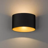 Lampy ścienne - Nowodvorski Ścienna LAMPA loft ELLIPSES LED 8181 metalowa OPRAWA kinkiet LED 10W 3000K okrągły IP54 czarny złoty 8181 - miniaturka - grafika 1