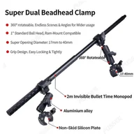 Selfie stick - Motocykl Bike Invisible Selfie Stick Monopod Uchwyt do montażu kierownicy dla GoPro Max Hero 11 Insta36 1m Bullet Time Stick - miniaturka - grafika 1