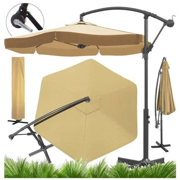 Parasol z wysięgnikiem Stator beżowy 350 x 250 cm
