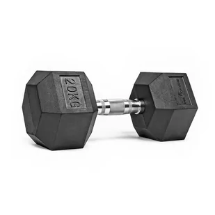 Hantla Hex 20kg ciężarek ogumowany - Hantle i ciężarki - miniaturka - grafika 1
